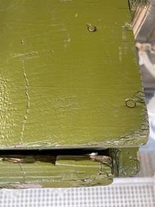 Antieke groene kist Antiek stijl in Hout,