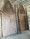Antieke kerkdeuren Antiek stijl in Hout en ijzer,