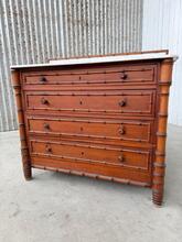 Antieke ladenkast met marmer top