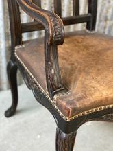 Antieke stoelen Antiek stijl in Hout en leer,