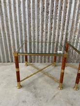 Antieke tafel Antiek stijl in ijzer en glas ,