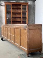 Antique style Antique shop counter France,20th century in wood and glass, Europe 20th Century