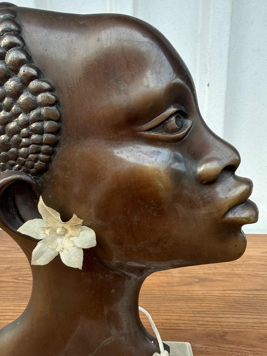 Antique Art deco brons woman