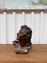 Antique Art deco plaster statue of a woman