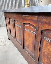 Antique style Bar counter in wood and iron 20e eeuw