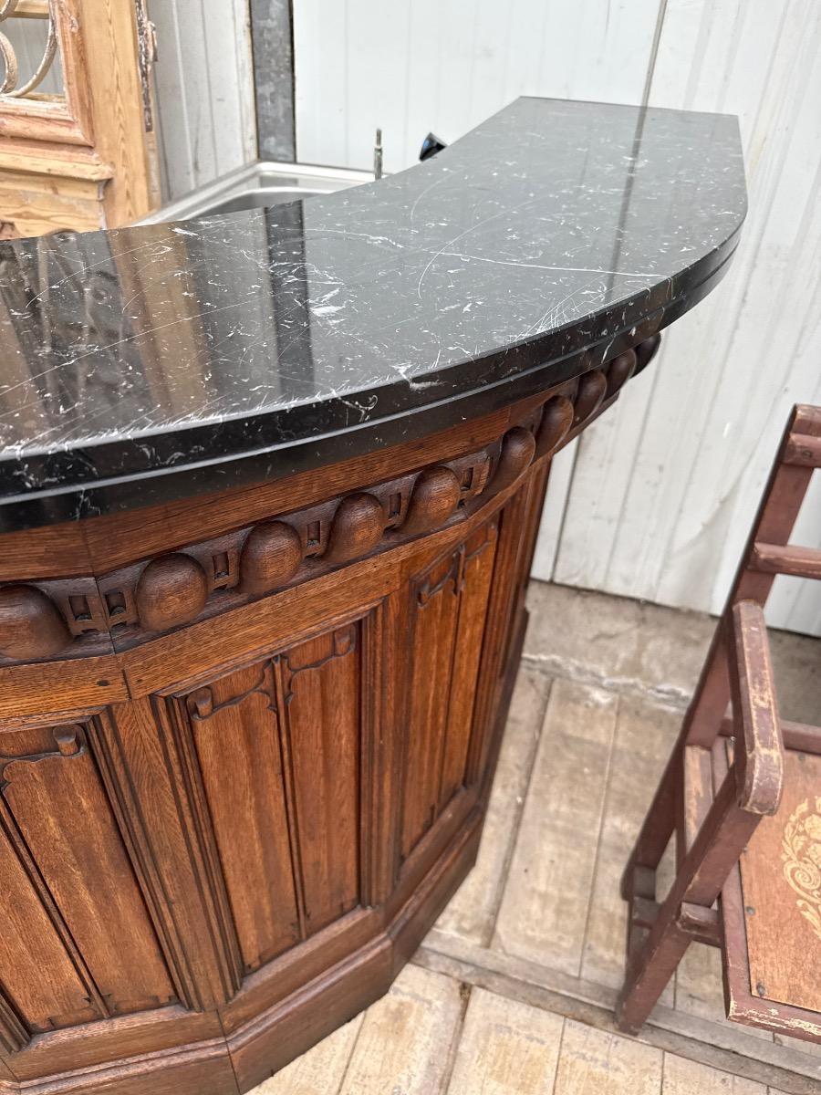 Antique bar with marble top