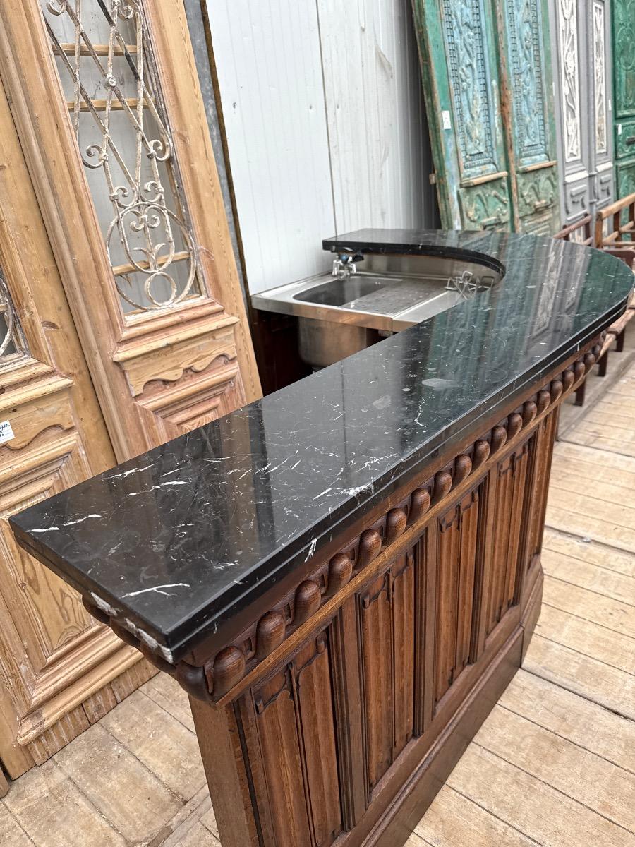 Antique bar with marble top