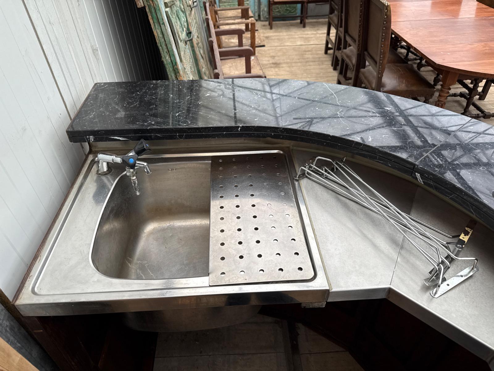 Antique bar with marble top