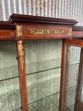 Antique style Cabinet in Rosewood and brass, France 19th century