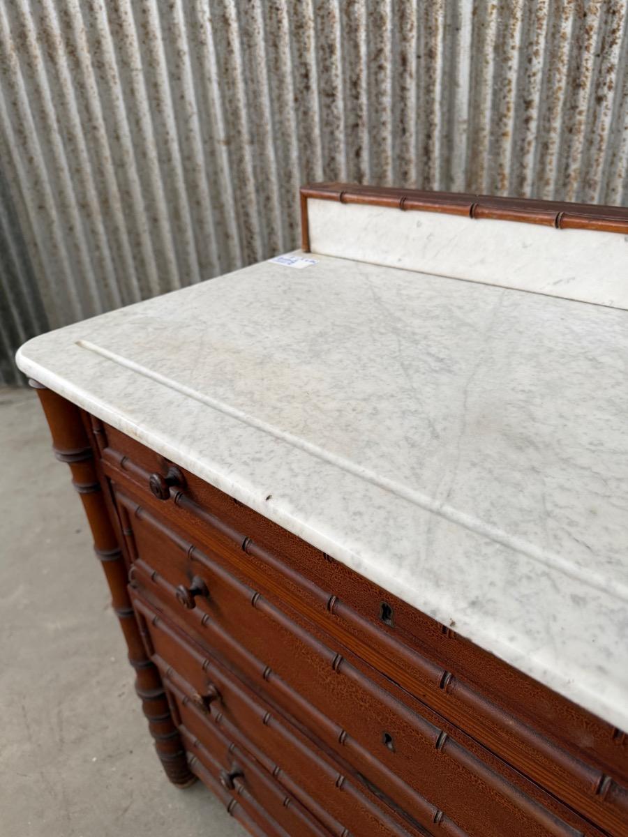 Antique cabinet drawers with marble top
