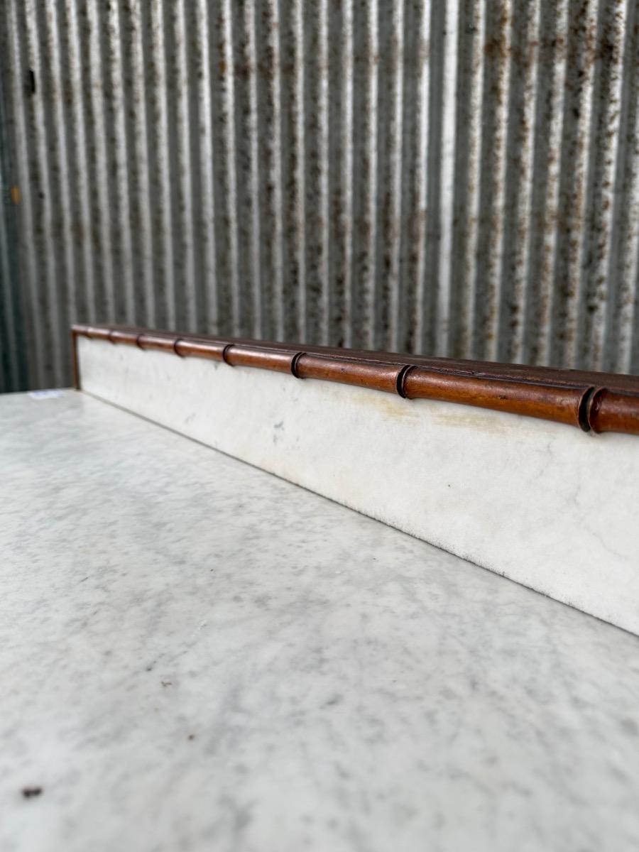 Antique cabinet drawers with marble top