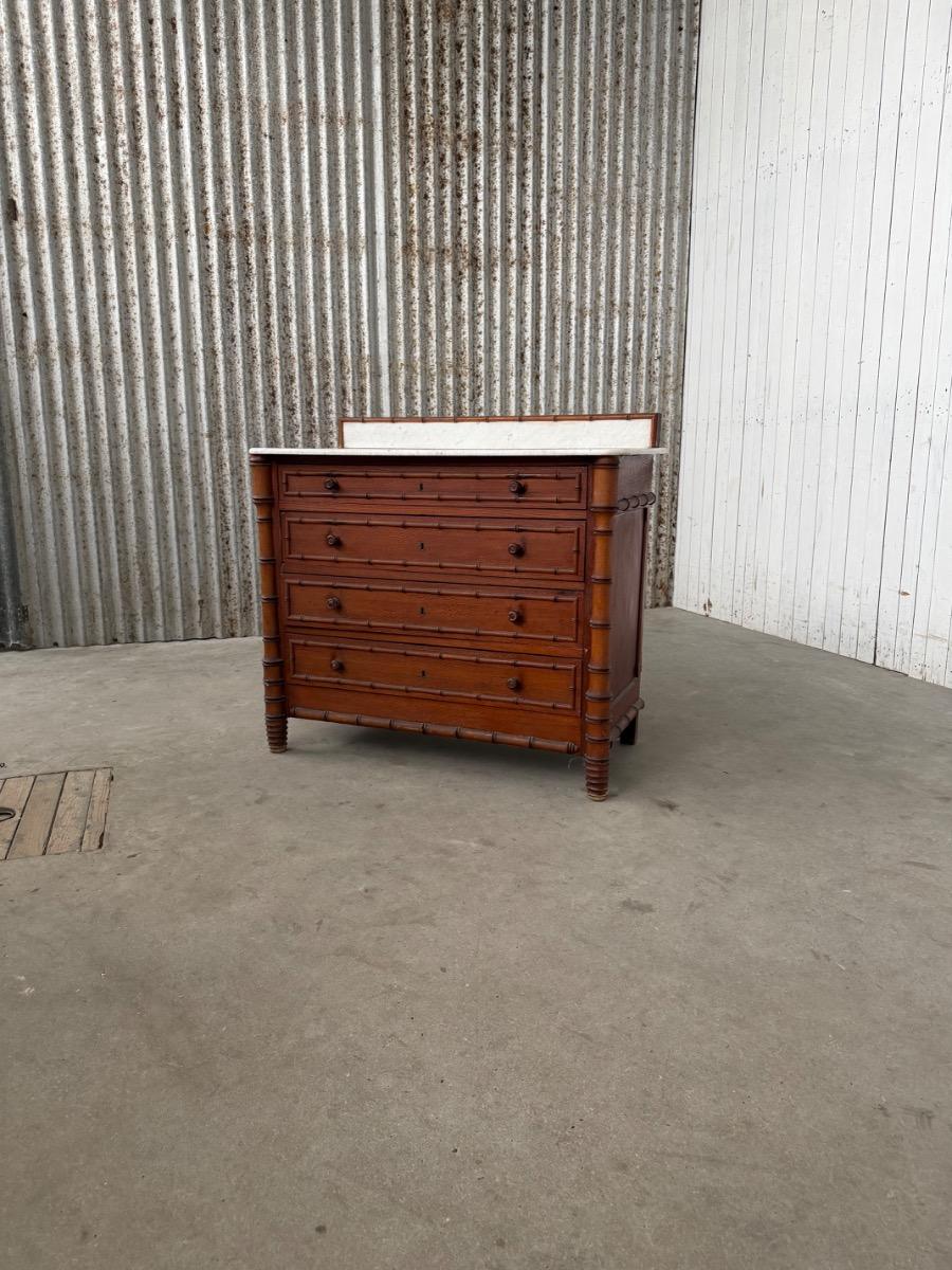 Antique cabinet drawers with marble top