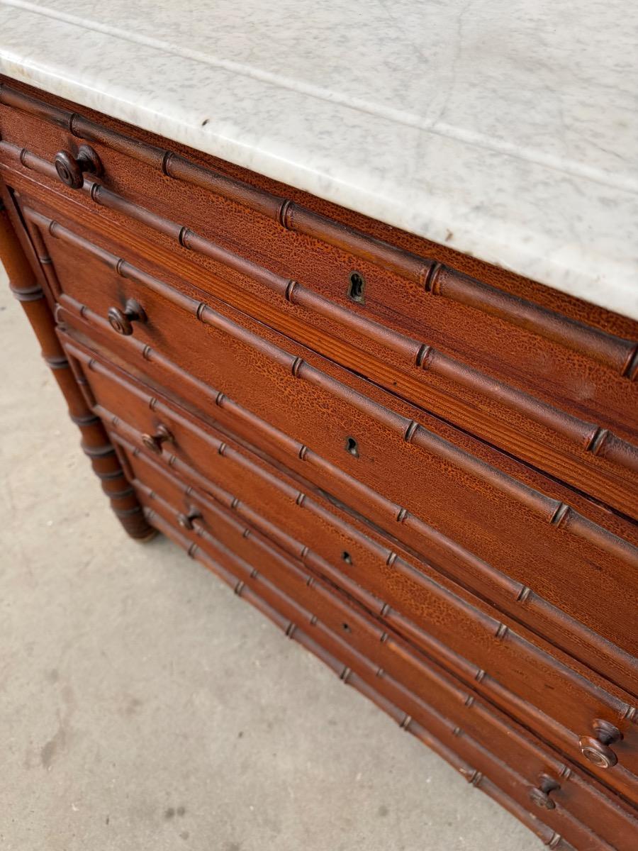 Antique cabinet drawers with marble top