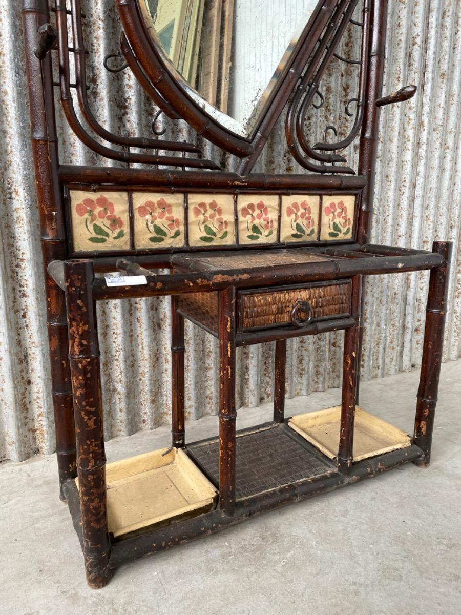 Antique cabinet with mirror