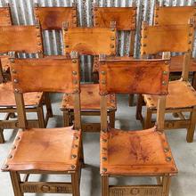 Antique style Chairs in Wood and leather