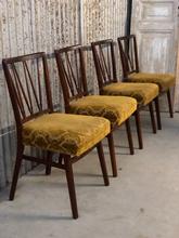 style Antique chairs yellow in Wood and fabric