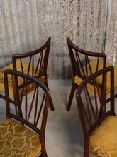 style Antique chairs yellow in Wood and fabric