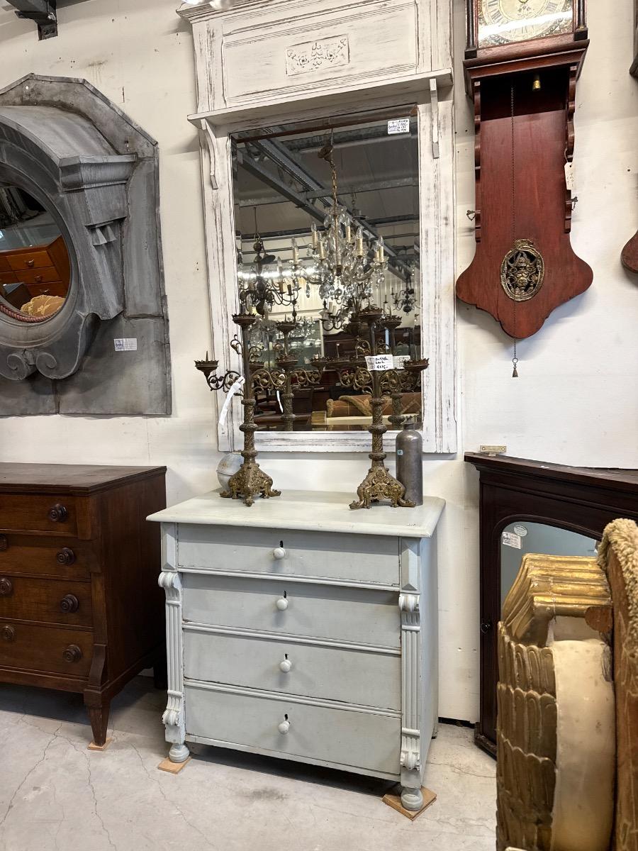 Antique Chest with drawers grey