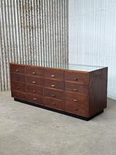 Antique style Counter  in Wood and glass, Europa