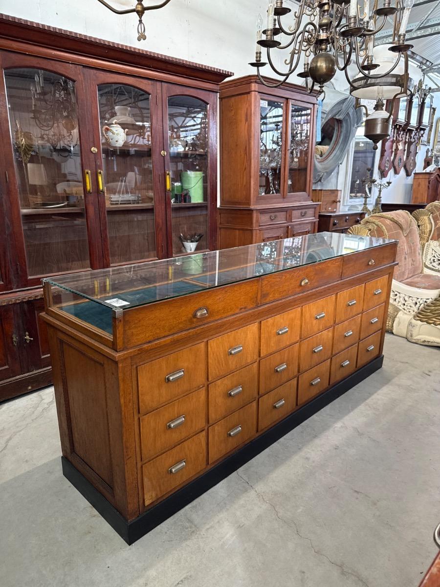 Antique Counter with glass