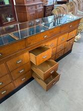 Antique style Counter with glass in wood and glass, Europe