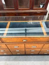 Antique style Counter with glass in wood and glass, Europe