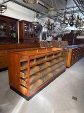 Antique style Counter with glass in wood, Europe