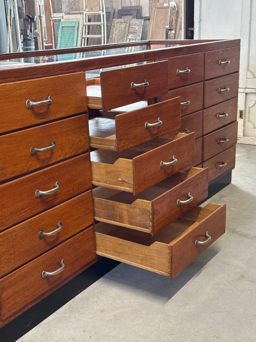 Antique Counter with glass