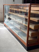 Antique style Counter with glass in wood, Europe