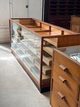 Antique style Counter with glass in wood, Europe