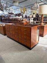 Antique style Counter with glass in wood, Europe