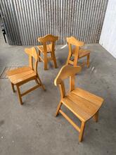 Antique style Design chairs in wood 1980