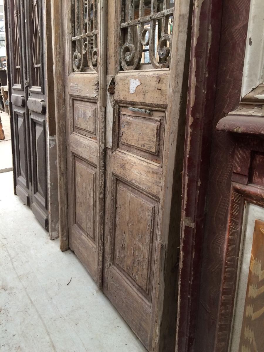 Antique door in frame