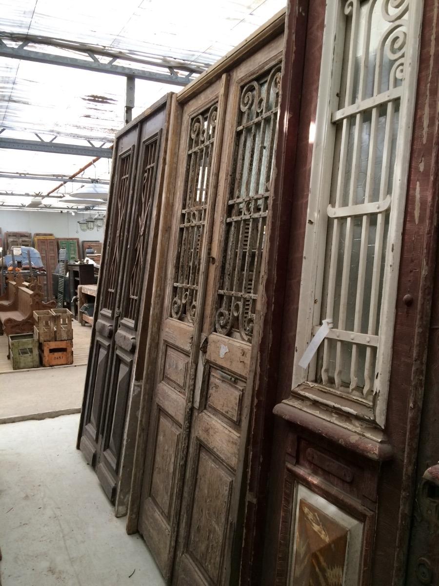Antique door in frame