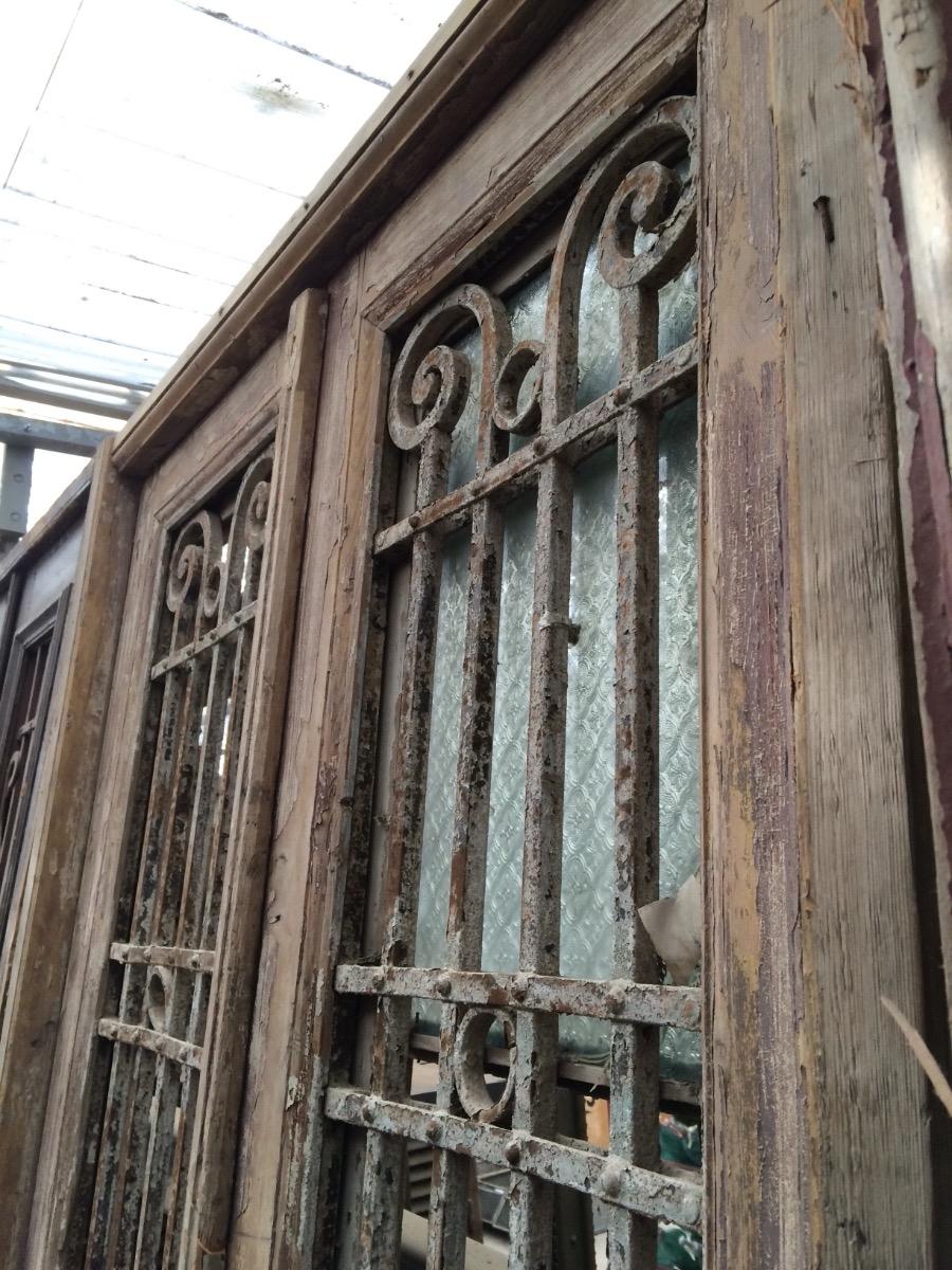 Antique door in frame