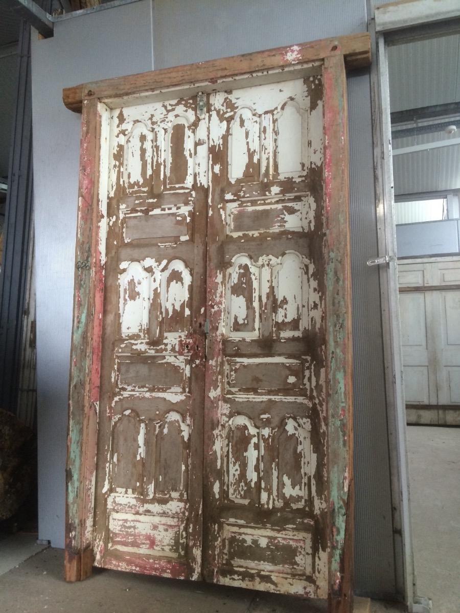 Antique door in frame