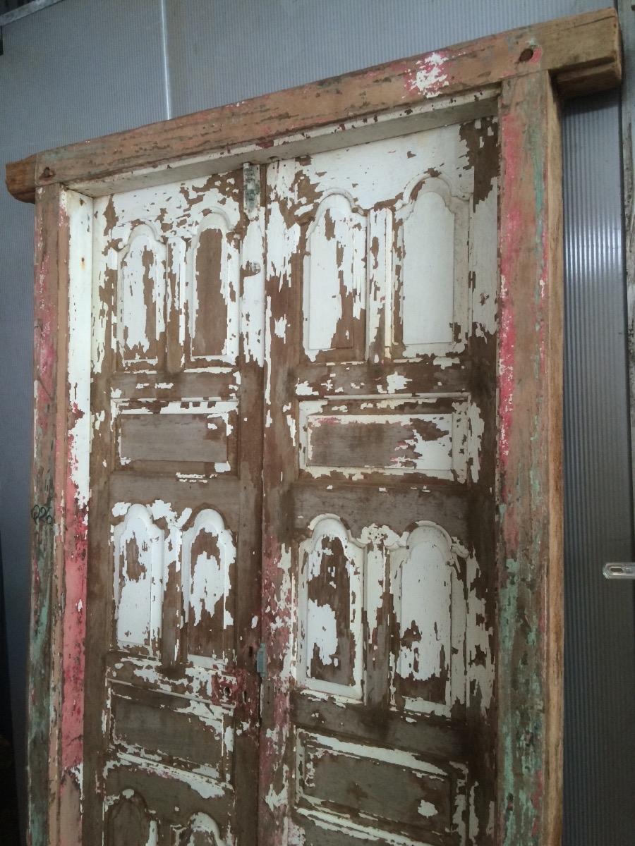 Antique door in frame