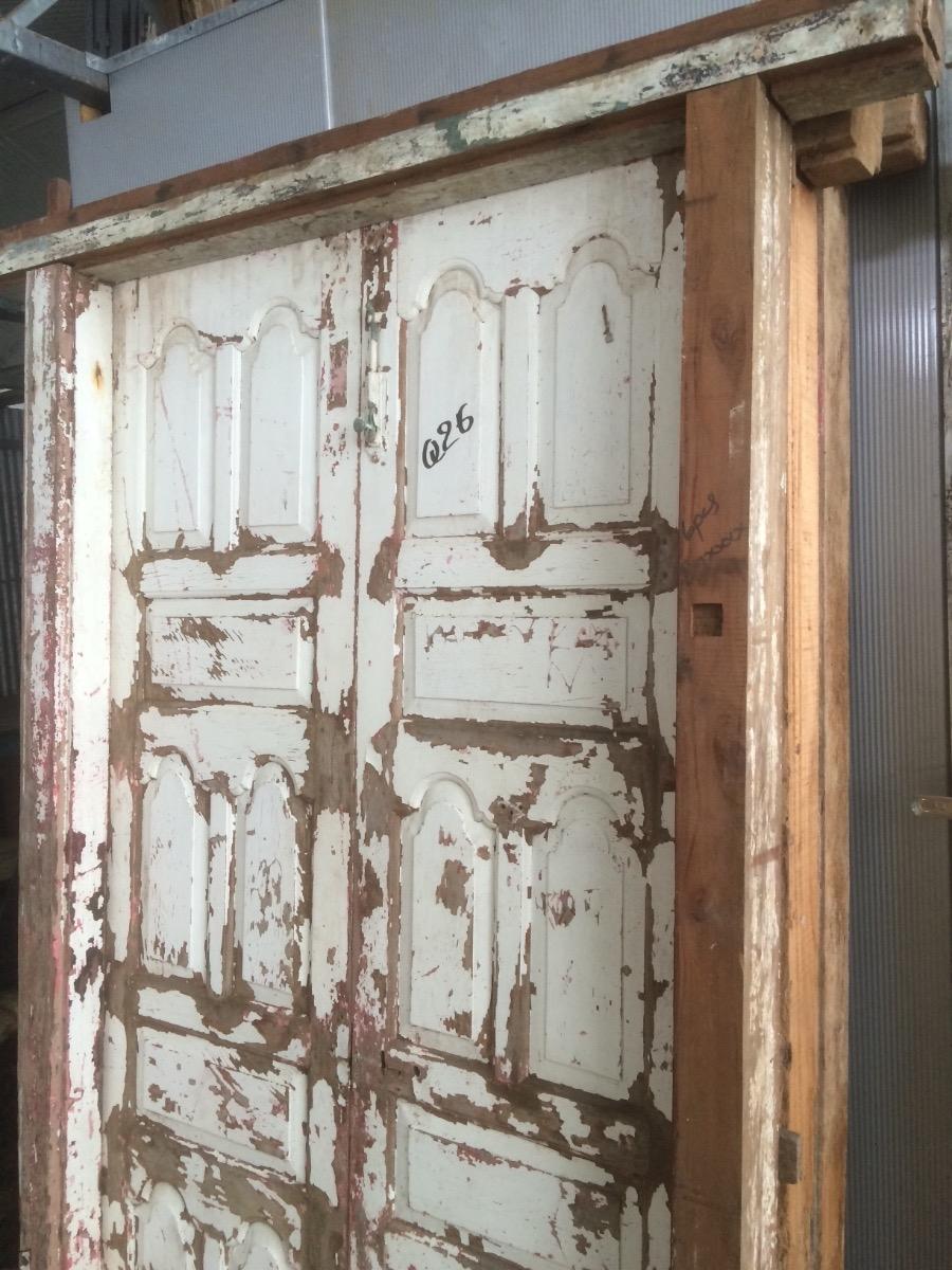 Antique door in frame
