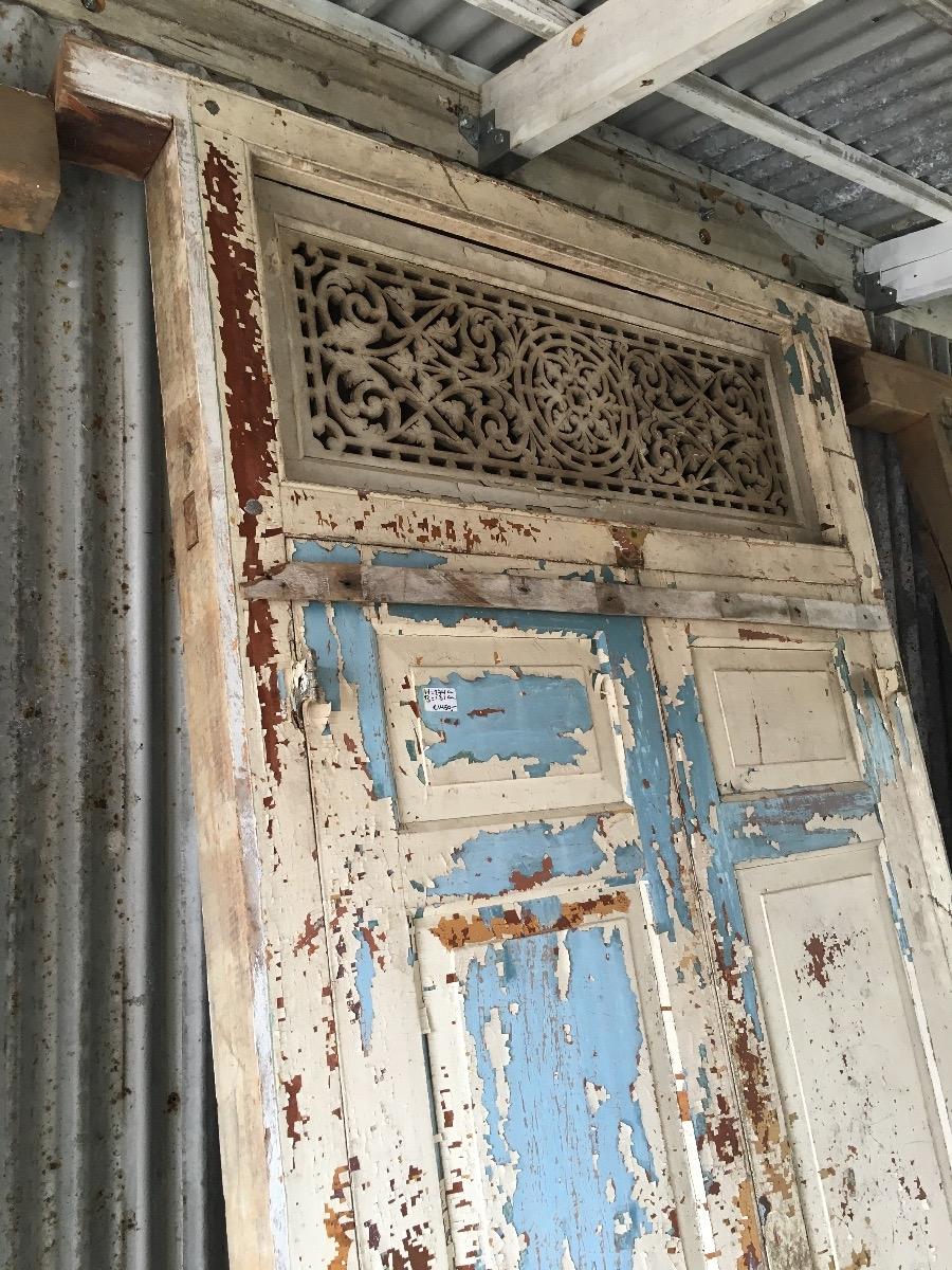 Antique door in frame