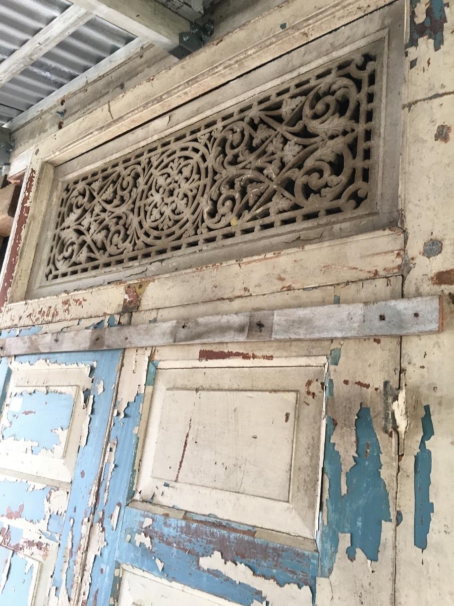 Antique door in frame