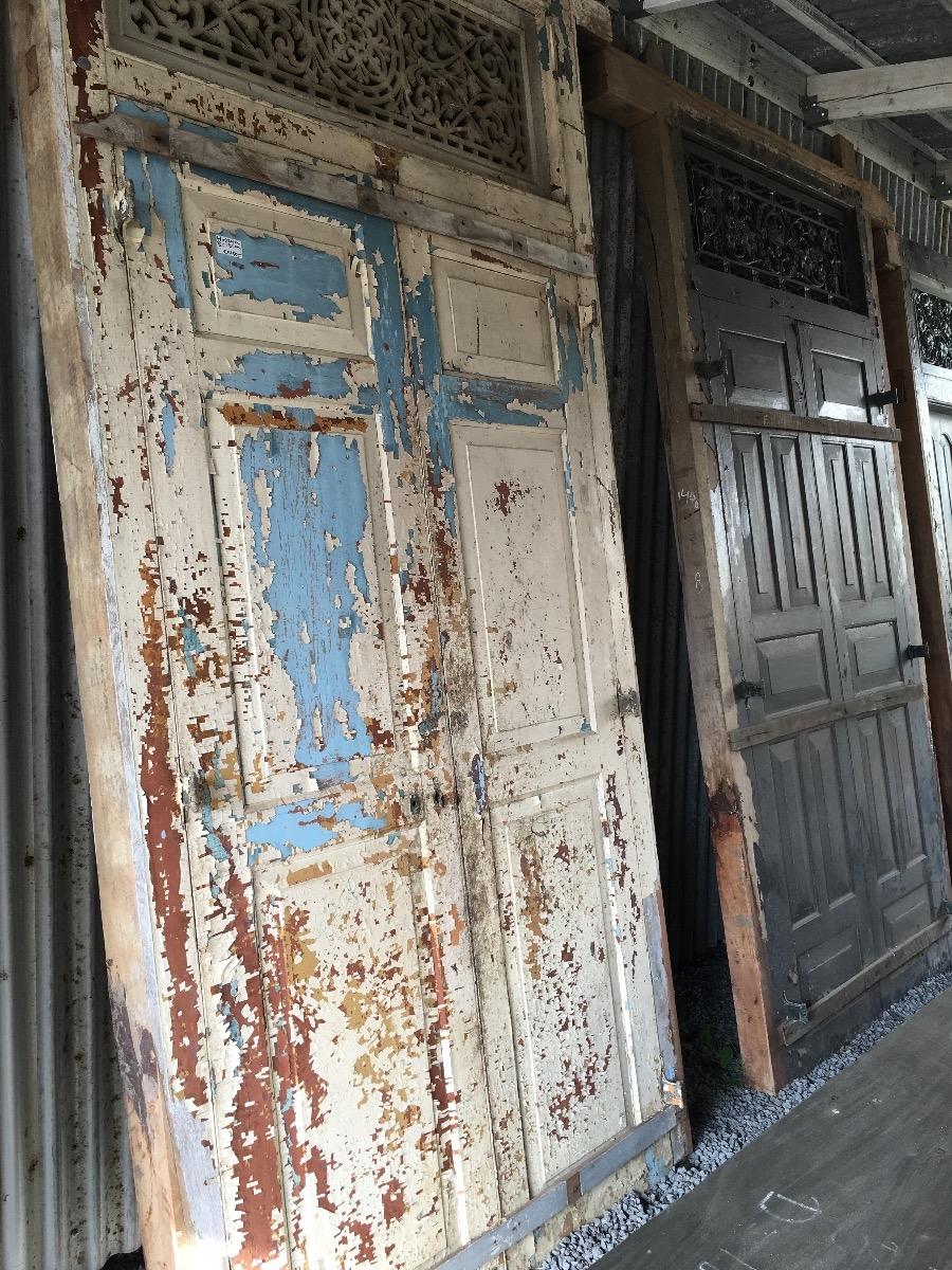 Antique door in frame