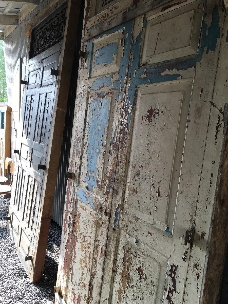 Antique door in frame