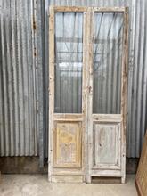Antique style Doors in wood and glass 20e eeuw