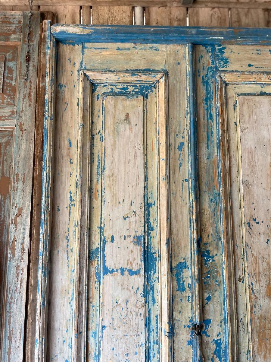 Antique Doors Blue in frame 