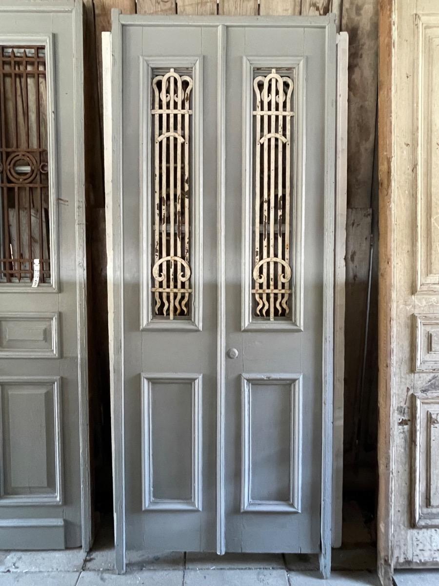 Antique Doors grey in frame 