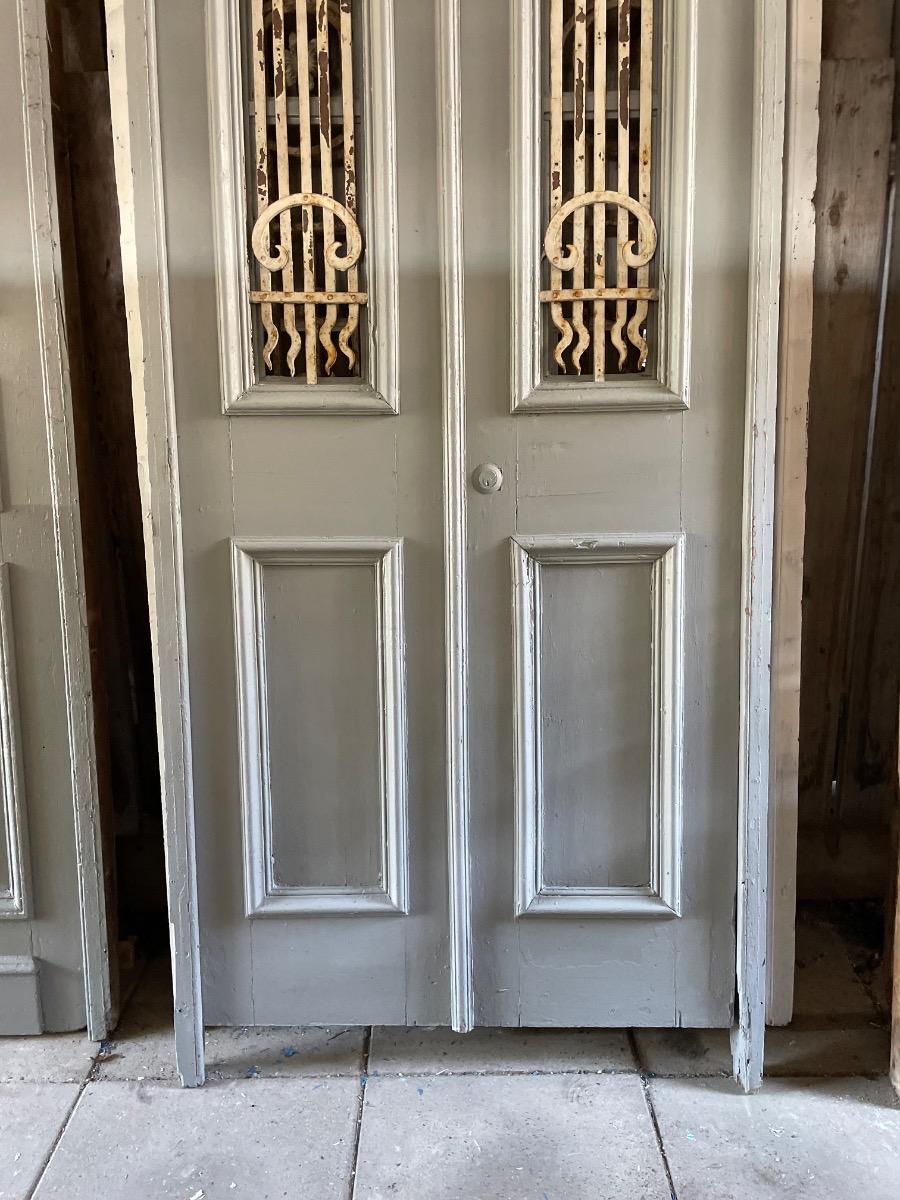 Antique Doors grey in frame 