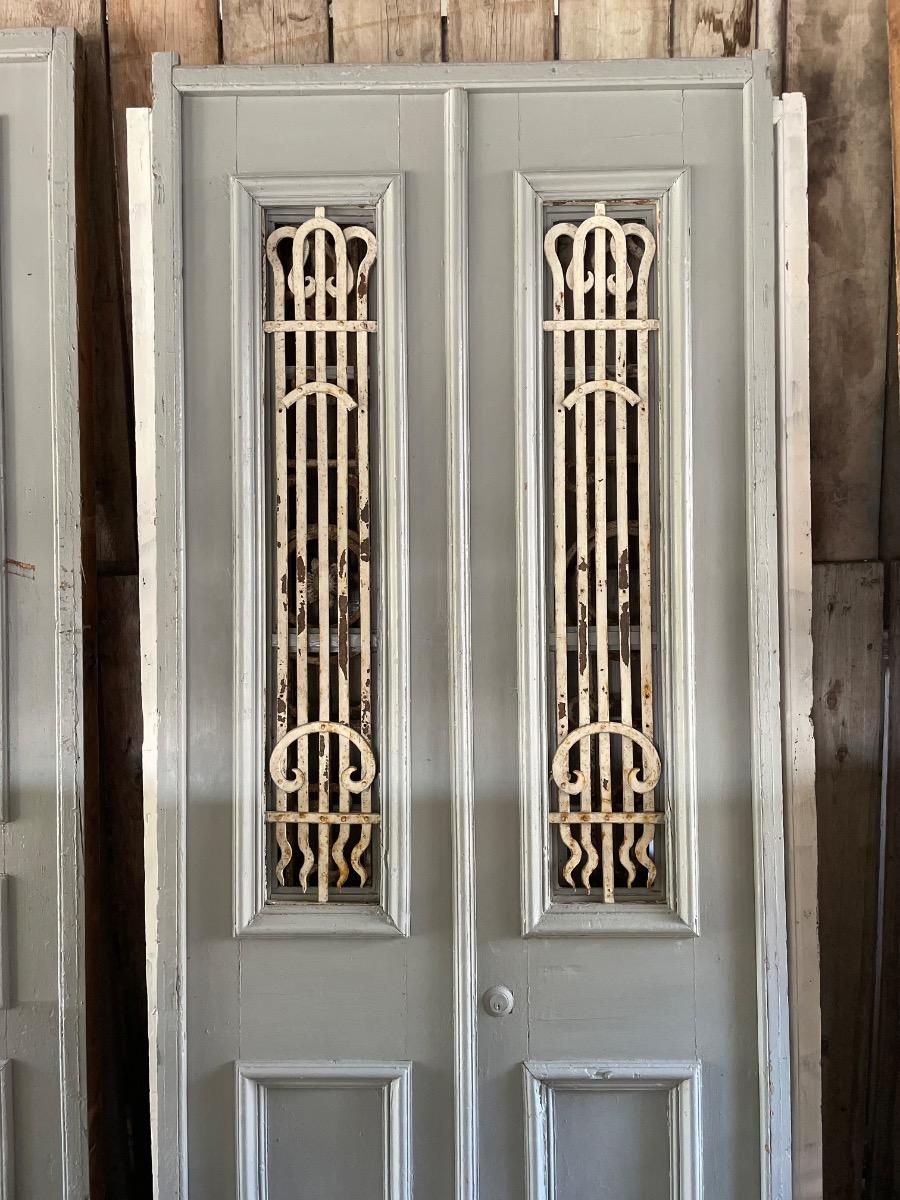 Antique Doors grey in frame 