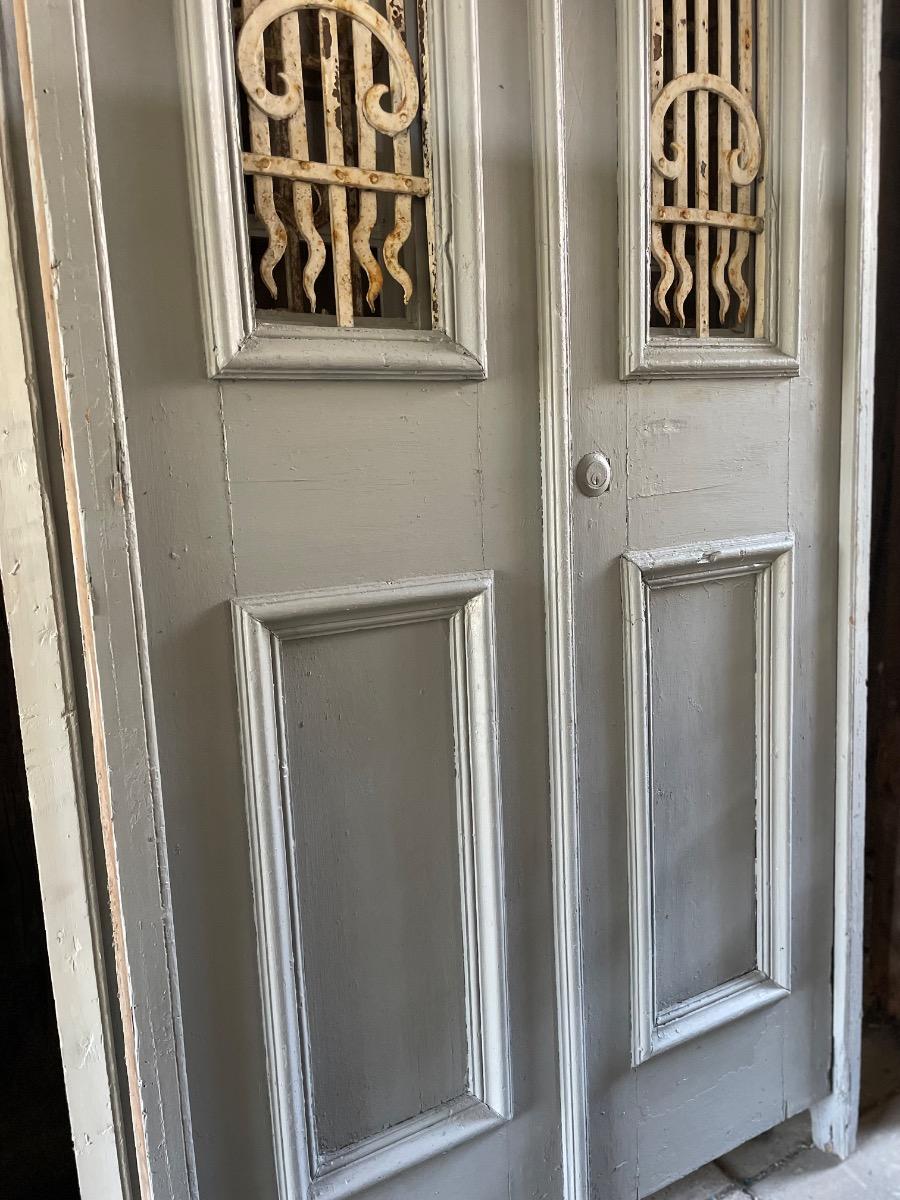 Antique Doors grey in frame 
