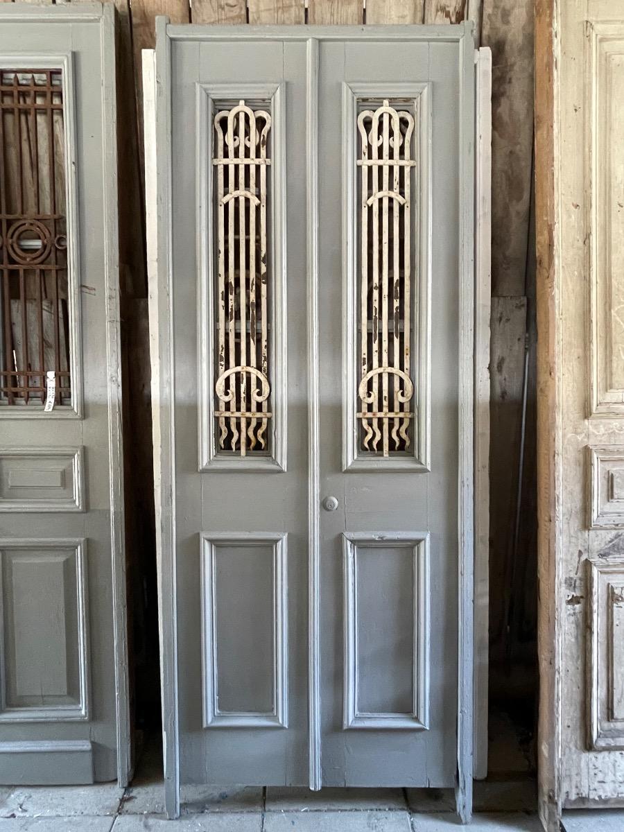 Antique Doors grey in frame 