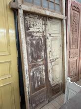 Antique style Doors in frame  in Wood and glass, Europe